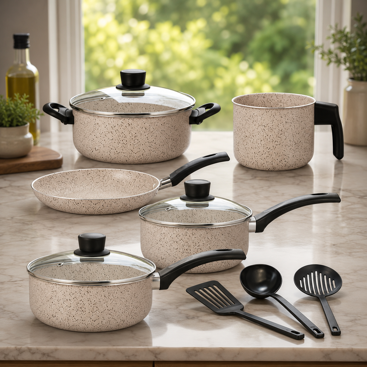 Jogo de 5 Panelas CERAMICA + INOX PREMIUM!