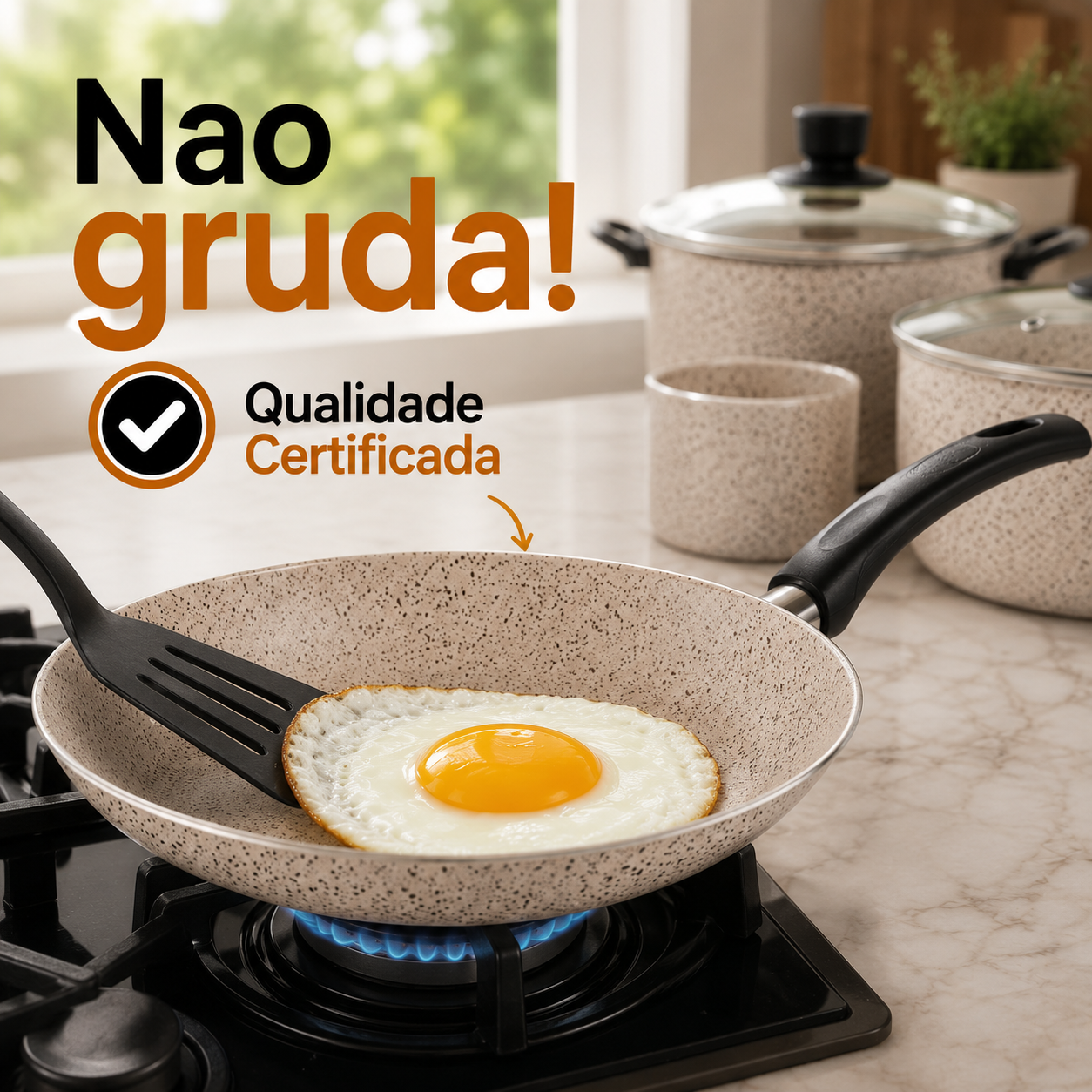 [🔥QUEIMA TOTAL] Jogo de 5 Panelas CERAMICA + INOX PREMIUM! — foto 2